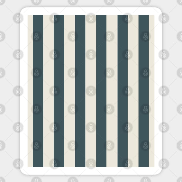 Beige and Teal Thick Striped Pattern Sticker by squeakyricardo